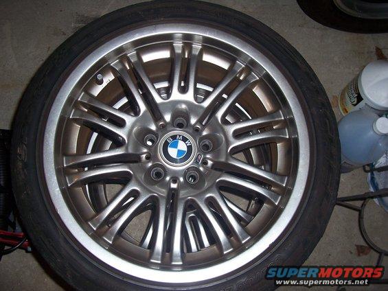 BMW alloy wheel with M logo center cap
