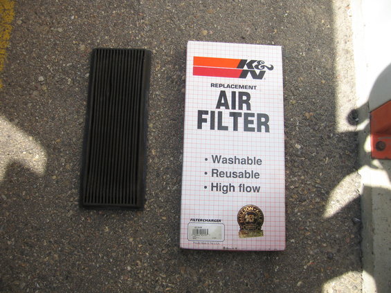 Dodge ram V-10 K&N filters, 1 new, 1 used(on left), also have complete air box with intake tubes and upper lower housings to go with it all - $60