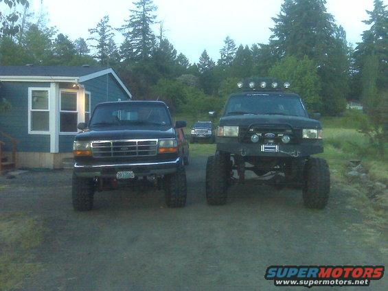 My Bronco next to Chris's Bronco
