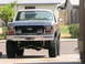 1985 Ford Bronco - This 1985 Ford Bronco features a lifted suspension and auxiliary Bosch fog lights on its front grille.