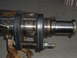 1995 Ford Bronco - Fabricated rear axle assembly shown on a jack stand, likely for a custom build or repair.