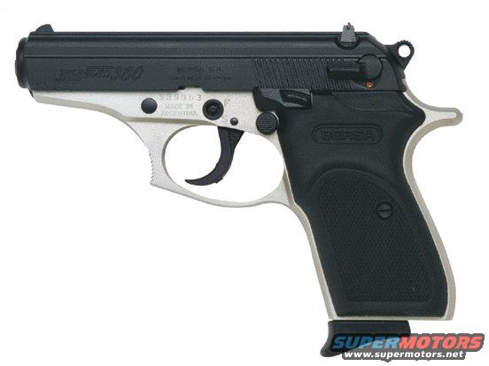 Bersa Thunder 380 pistol with black slide and silver frame