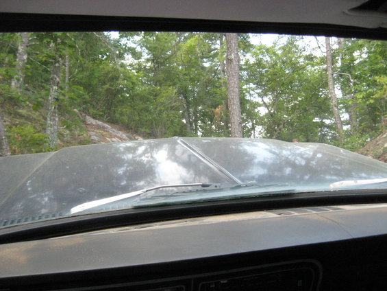 1978 Ford Bronco hood and windshield wipers, front view