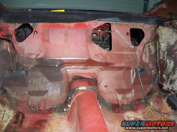 1974 Pontiac Firebird interior floor pan, red