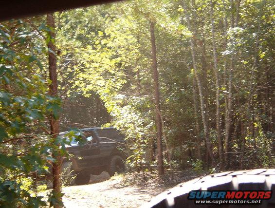 12flexy.jpg The milder trucks decided to accompany me on my mapping run, which began the same as the previous evening's short ride. Rescue was up front followed by Shane (who had gotten his tools, radio, & most of his CDs back from the thief who broke his vent window), & me.  A few minutes later, Elwood caught up & joined us.