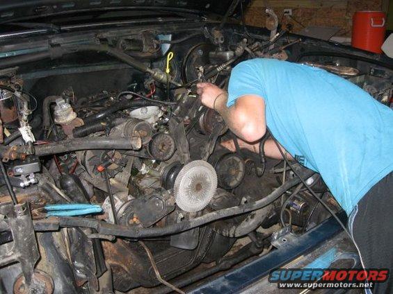 gettin ready to pull the old motor