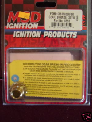 MSD Ignition Products packaging for a Ford Distributor Gear, Part No. 8585