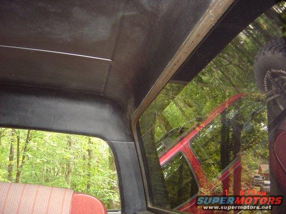 dsc03439.jpg The headliner is suppoesd to simply pop into place and rest on top of the seals for the window. They are slightly diferant than the newer one designed for the headliner, but I am told these will still support it just fine.