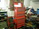 1984 Chevrolet Blazer - A red Craftsman toolbox is the central focus in a cluttered workshop setting.