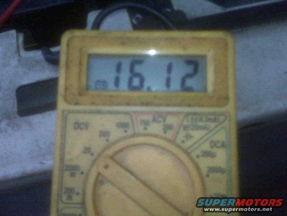 digital multimeter showing 16.12