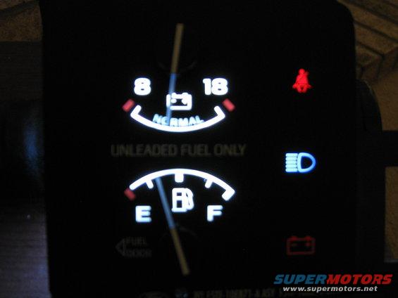 Dashboard gauges with fuel and battery indicators, and 'UNLEADED FUEL ONLY' text