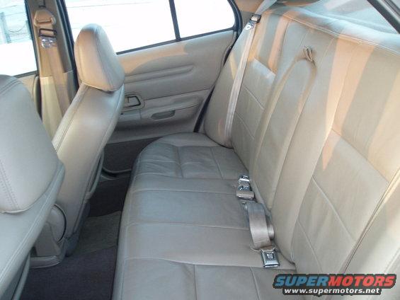 Tan leather rear seats and door panel
