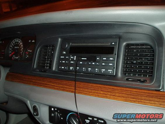 2003 Ford Crown Victoria interior dashboard with radio and vents