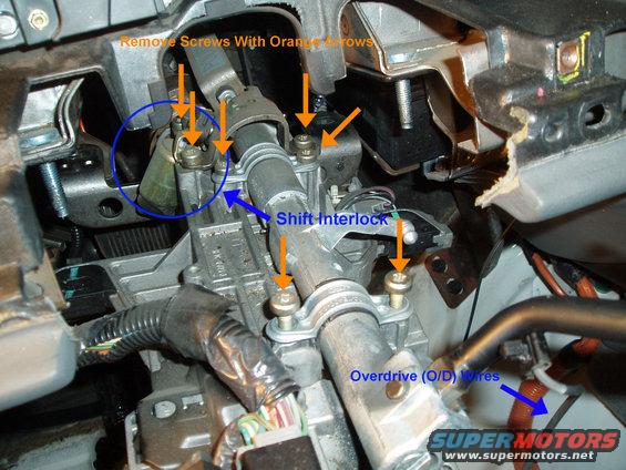 make sure to remove the interlock connector from the column interlock (blue circle)