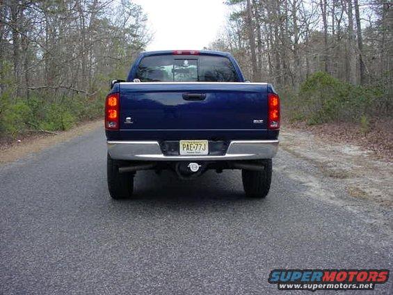 4" SS MBRP duals. Debadged & rebadged. 