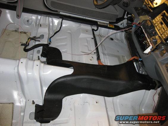 ** note

this is the a/c duct that needs to be removed prior to installing floor shifter.