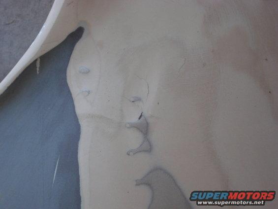 pretty scary. alot of filler in the fender.