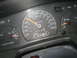 1997 Ford Crown Victoria - The dashboard shows the speedometer, odometer, fuel, and temperature gauges of a vehicle.