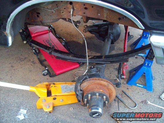 taking apart the front end to switch the shims around.
