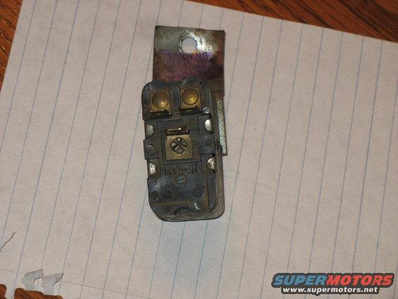 HI-RAM automotive relay with two brass terminals and a mounting bracket