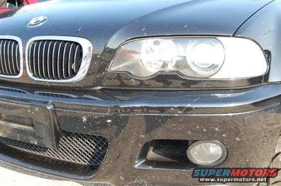 2002 BMW M3 front grille, headlights, and bumper with fog light