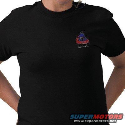 Black t-shirt with embroidered logo and text 'MARATHON '89'