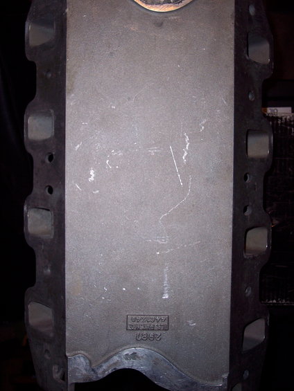 Engine block with casting numbers 4461248 and 2987 visible