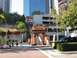 1986 Ford Bronco - A black SUV is seen parked near the historic Angels Flight funicular railway in downtown Los Angeles.