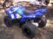 2008 Yamaha WOLVERINE - A blue Yamaha ATV is parked outdoors on a dirt and grass surface.