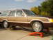 1984 Ford LTD - This 1984 Ford LTD Country Squire station wagon is shown on ramps for service.