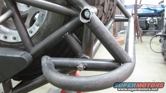 Custom roll cage around spare tire and wheel