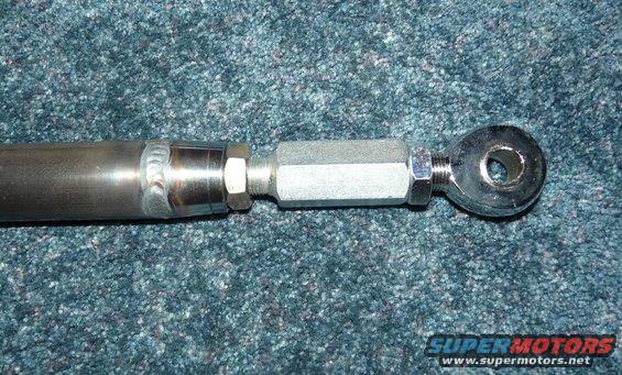 Adjustable tie rod end with hex adjustment sleeve and threaded stud