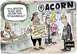 1978 Ford F-250 - A political cartoon depicts a scene with characters holding a sign and a speech bubble, with the ACORN logo visible.