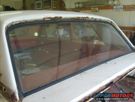 rear window trim removed.