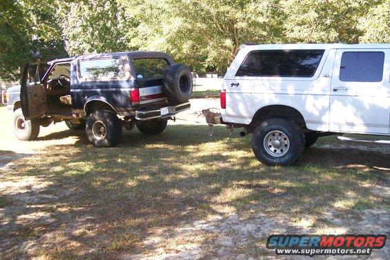 Pulling the truck out from underneath the engine.
