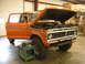 1975 Ford F-250 - This orange Ford F-250 truck appears to be from the early to mid-1970s, not 1975.