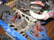 1992 Ford Ranger - This is a close-up view of the chassis and suspension system of a remote control car.