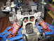 1992 Ford Ranger - Close-up view of the suspension and chassis of an RC car, showing mechanical components and wiring.