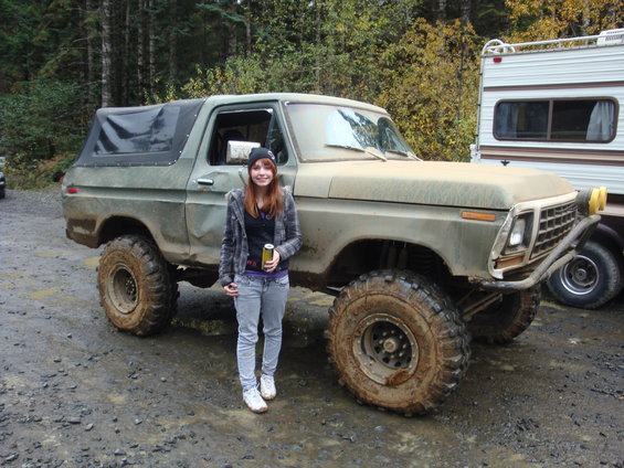 Cariann after her first drive in a stick