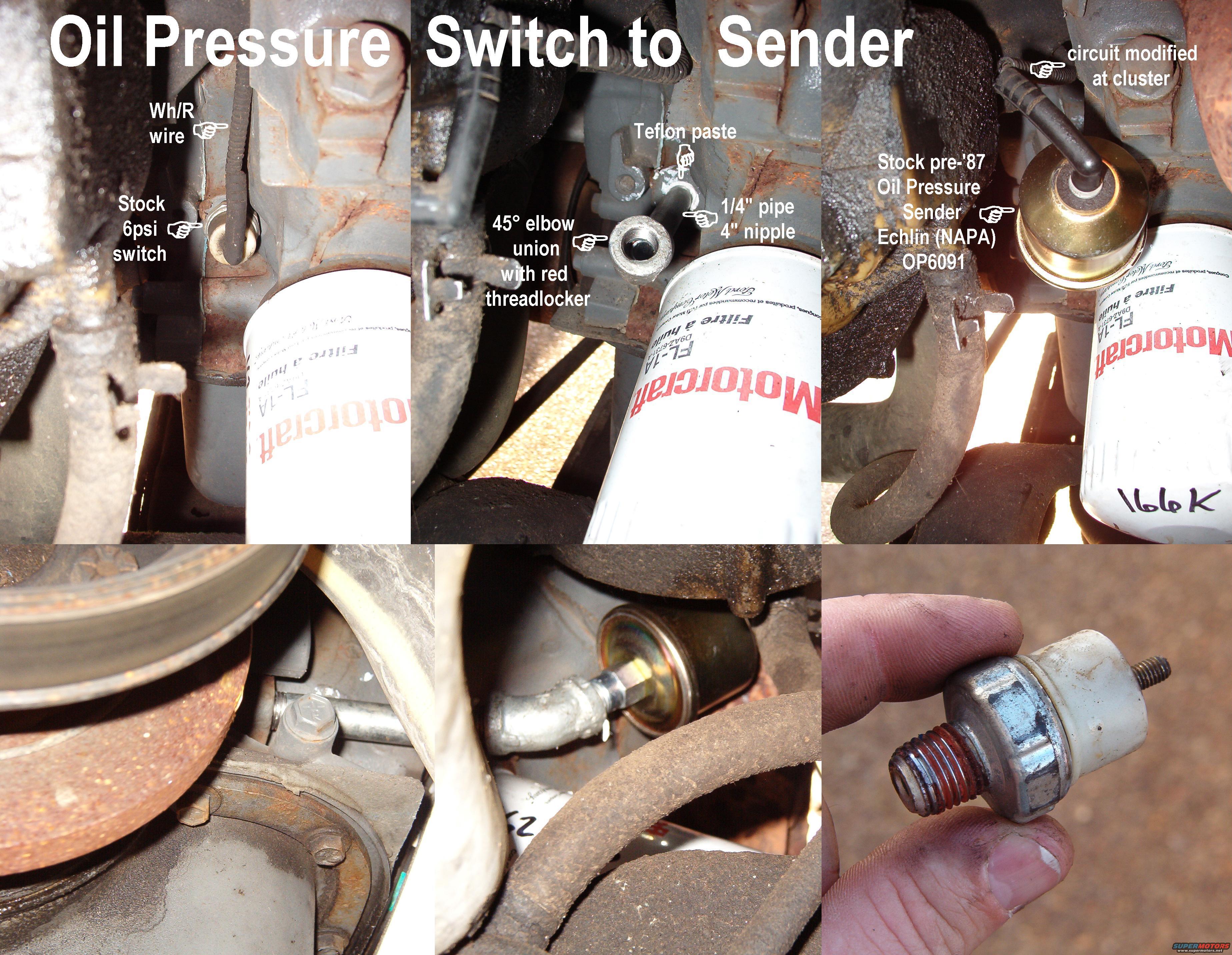 1983 Ford Bronco '87-96 Instruments, Low Fuel Light, Oil ... 1993 f150 wiring diagrams 