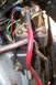 1992 Ford C-350 (Centurion Conversions) - The starter solenoid and associated wiring are visible in this close-up engine shot.