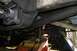1992 Ford C-350 (Centurion Conversions) - This is me trying to line up the back of the engine and the transmission.