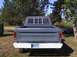 1979 Ford F-250 - This 1979 Ford F-250 pickup truck is viewed from the rear, showing its gray body and white bumper.
