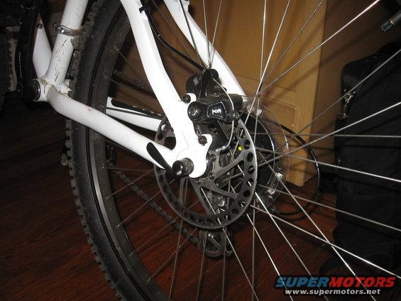 bicycle rear wheel with disc brake and spokes