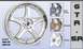 1999 Ford Taurus - This image displays an aftermarket wheel, not a 1999 Ford Taurus, with various color options and size specifications shown.
