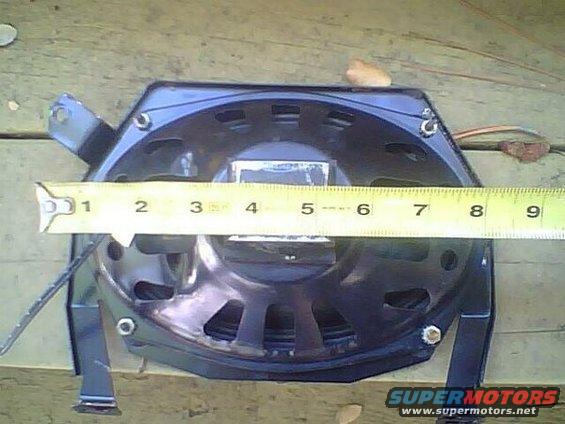 Speaker with a measuring tape across it, showing approximately 6 inches