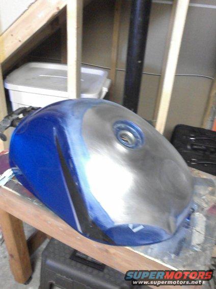 stripping the tank i got on ebay, ended up being the wrong one, found out after i had it painted! damn!