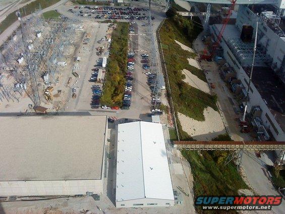 bronco from the top of a smoke stack at the Oak Creek Power Plant
