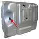 1995 Ford Bronco - This image shows a silver fuel tank, likely a replacement part, with a red arrow indicating a specific fitting.