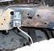 1990 Ford Bronco - I used the stock brackets off an F250/350 for the brake hard line/soft line interface, but any piece of steel could work if bent accordingly